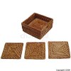 Premier Housewares Natural Rattan Coasters With
