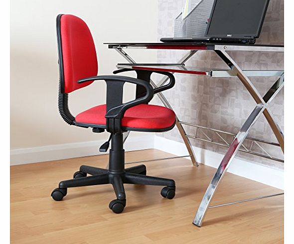 Premier Housewares Office Chair with Arms - 85 - 97 x 54 x 53 cm - Red