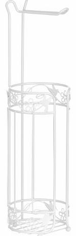Premier Housewares Paradise Toilet Roll Holder - White
