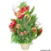 Premier Red and Green Poinettia Tree 45cm