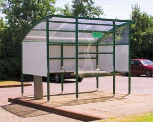Premier smoking shelter perforated