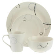 Solar Porcelain 16 Piece Dinner Set