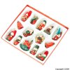 Premier Wooden Christmas Tree Decorations Set of