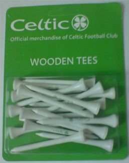 CELTIC FC WOODEN TEES 70MM