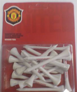 Premiership Football MANCHESTER UNITED FC WOODEN TEES 70MM