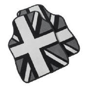 Premium Black And White Union Jack Car Mat