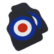 Premium Red, White And Blue Target Mat