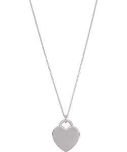 Premium Silver Sterling Silver Heart Tag Pendant