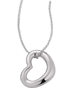 Sterling Silver Open Heart Pendant