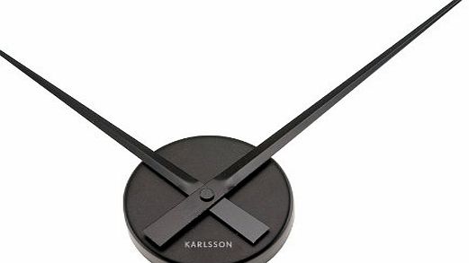 Present Time Karlsson Little Big Time Wall Clock, Black, Mini