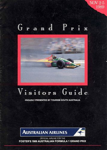Press Packs Australian Grand Prix 1989 Visitors Guide