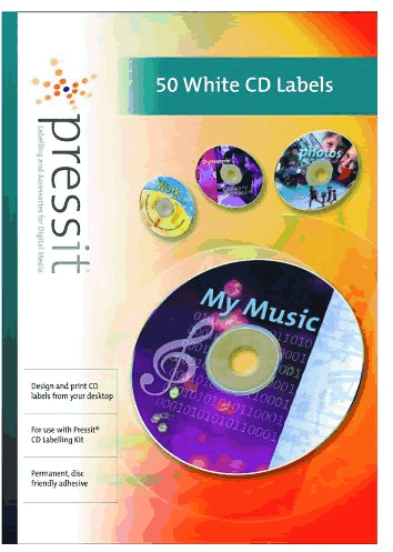 Pressit A4 Blank White CD Label (50)