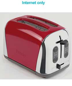 Prestige Deco 2 Slice Red Toaster