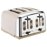 Deco 4 Slice Almond Toaster