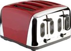 Deco 4 Slice Toaster in Red