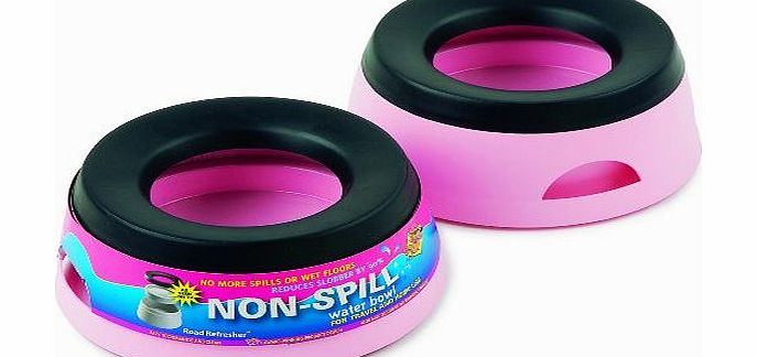 Prestige Pet Products Prestige Road Refresher Non Spill Pet Water Bowl, S, Pink