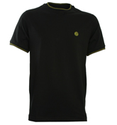 Pretty Green Black and Lime T-Shirt