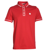 Chilli and White Jersey Polo Shirt