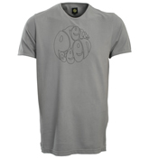 Pretty Green Grey and White Pique T-Shirt