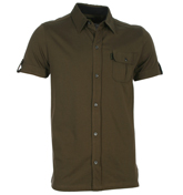 Pretty Green Khaki Jersey Shirt