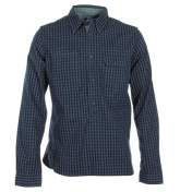 Pretty Green Navy and White Check Over-Shirt