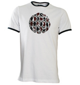 Pretty Green White and Navy T-Shirt