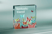 Pretty medium paperweight fantastic friend butterflies