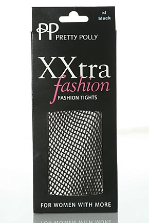 Ladies 1 Pair Pretty Polly Xxtra Fashion Fishnet Tights Black