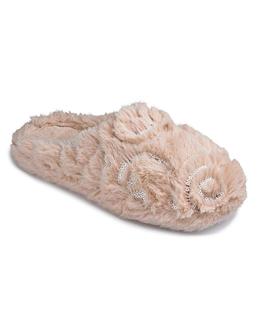 Pretty Secrets Sequin Mule Sippers EEE