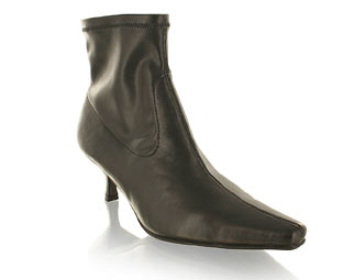 Charming Leather Look Ankle Boot