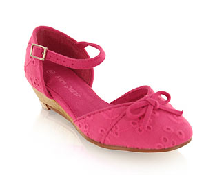 Priceless Cute Embroidered Low Wedge Sandal - Size 8-2