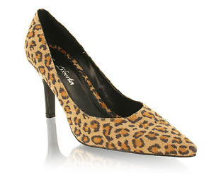 Priceless Fab Leopard Print High Heel Court Shoe