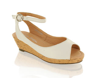 Priceless Fab Wedge Sandal With Ankle Strap Detail