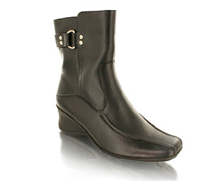 Priceless Fabulous Ankle Boot With Low Wedge Heel