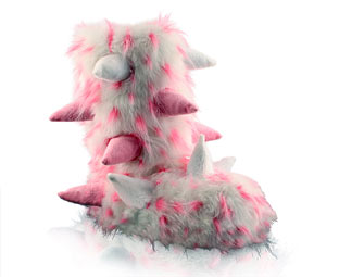 Priceless Funky Boot Slipper With Spike And Fur Detail