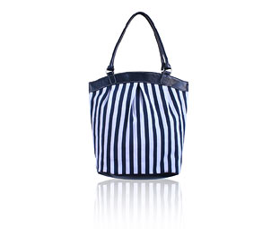 Funky Canvas Bag With Stripe Detail