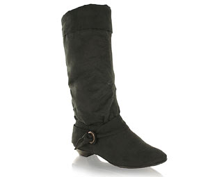 Priceless Funky Suede Look Mid High Boot