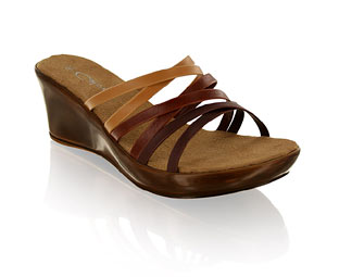 Priceless Funky Wedge Sandal With Crossover Strap Detail