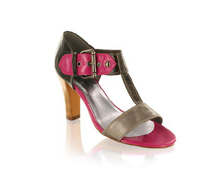 Priceless Stunning Block Colour Heeled Sandal