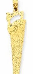 PriceRock 14k 3-D Hand Saw Pendant