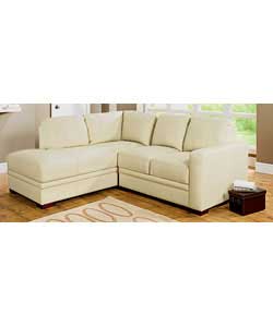 Left Hand Leather Corner Group - Ivory