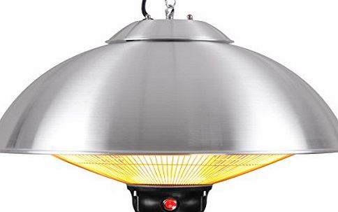Primrose Firefly 2.1kW Ceiling Mounted Electric Halogen Patio Heater - Three Heat Settings with Remote Control
