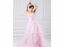 PRINCESS Backless Asymmetrical Ruffles Beading