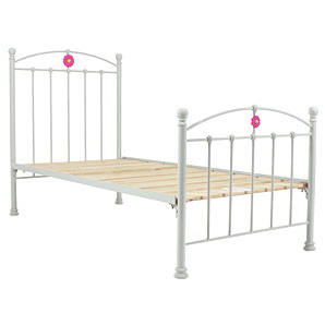Iron Bed- Antiqued White