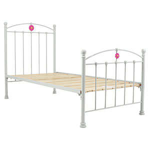 PRINCESS Iron Bed- Antiqued White