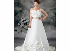 PRINCESS Strapless Backless 3D-flower Belt Sweep