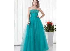 PRINCESS Strapless Backless Pleat Beading