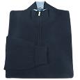 Principe di Salina Dark Blue Cashmere Zip Mock Turtleneck Sweater