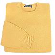 Gold Cashmere Crewneck Sweater