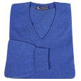Ink Blue Cashmere V-neck Sweater
